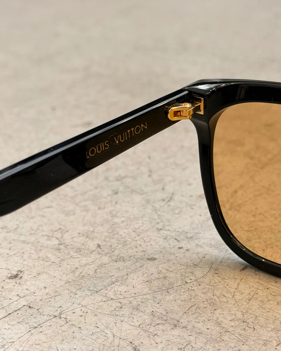 Louis Vuitton Black Acetate Square Sunglasses KeoQzkG 11