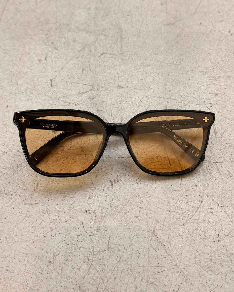 Louis Vuitton Black Acetate Square Sunglasses KeoQzkG 12