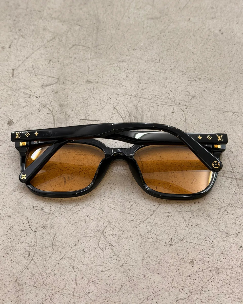 Louis Vuitton Black Acetate Square Sunglasses KeoQzkG 13