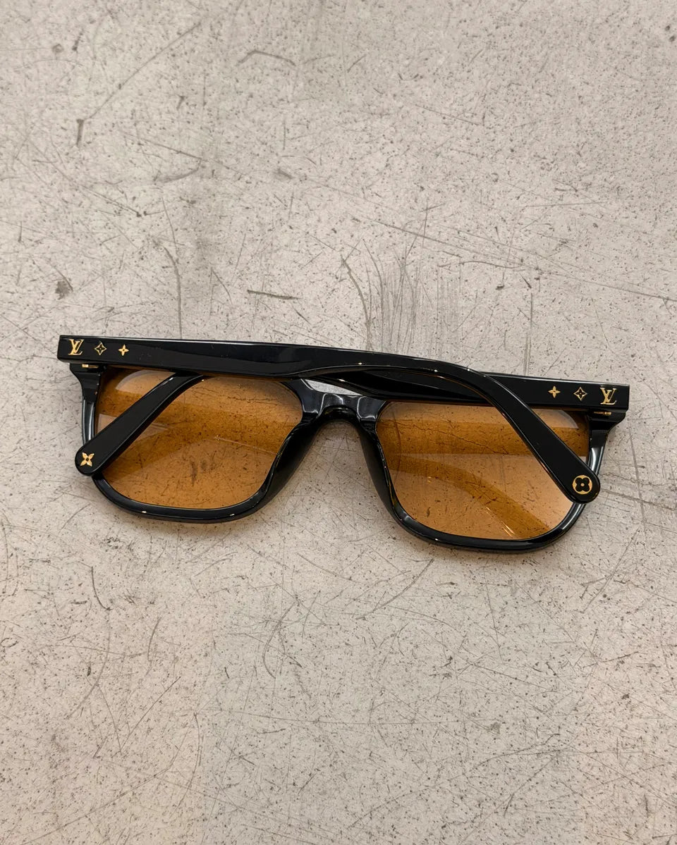 Louis Vuitton Black Acetate Square Sunglasses KeoQzkG 14