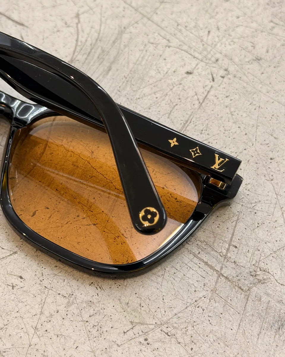 Louis Vuitton Black Acetate Square Sunglasses KeoQzkG 15