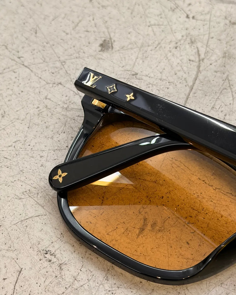 Louis Vuitton Black Acetate Square Sunglasses KeoQzkG 16