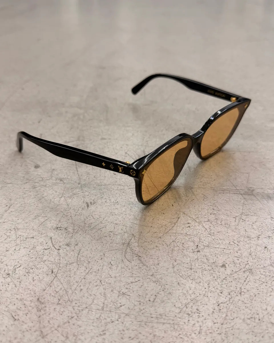 Louis Vuitton Black Acetate Square Sunglasses KeoQzkG 2