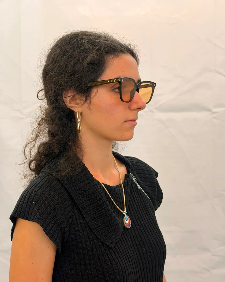 Louis Vuitton Black Acetate Square Sunglasses KeoQzkG 4