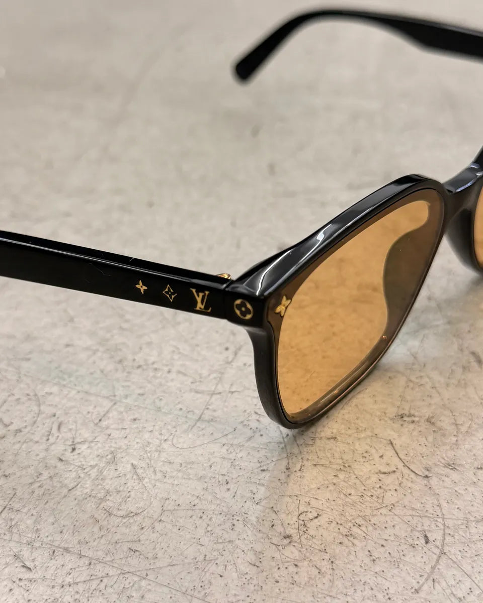 Louis Vuitton Black Acetate Square Sunglasses KeoQzkG 6