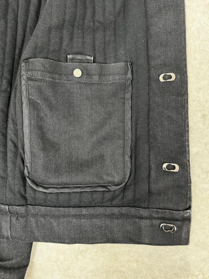 Louis Vuitton Black Biker Obscure Denim Jacket KdmWVsV 8