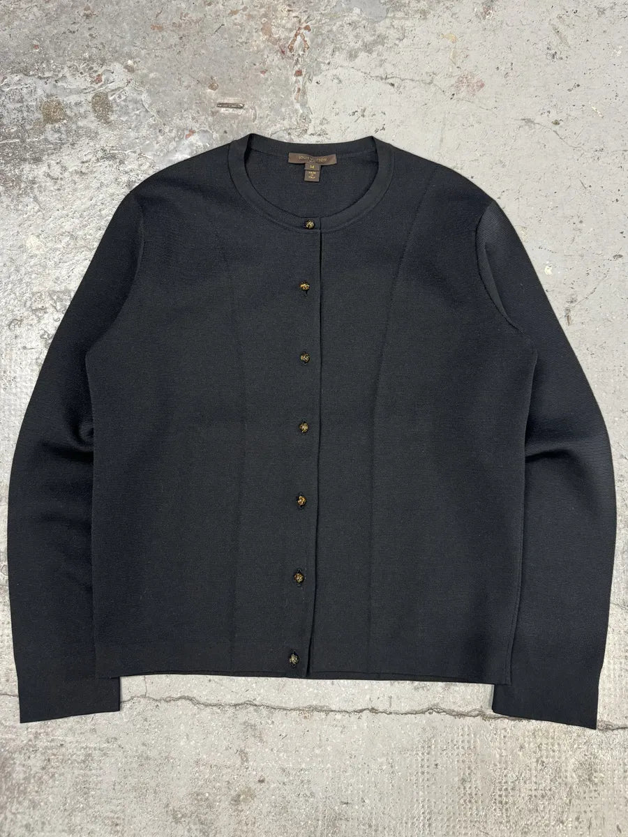Louis Vuitton Black Buttoned Gilet Cardigan qDChQqq 0