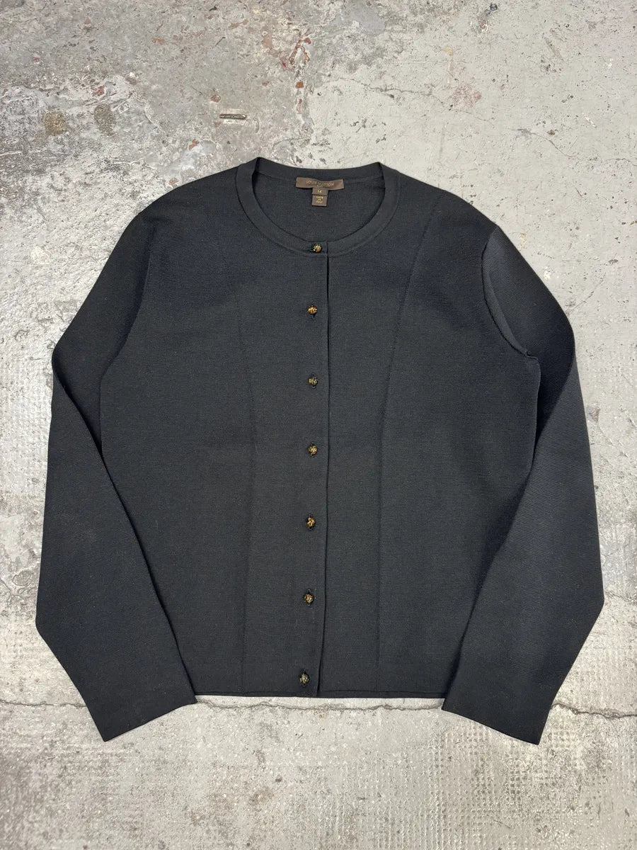 Louis Vuitton Black Buttoned Gilet Cardigan qDChQqq 4