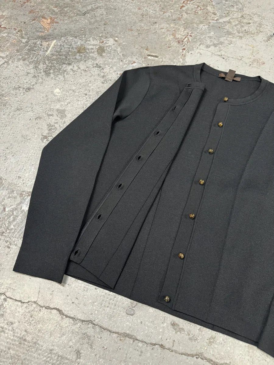 Louis Vuitton Black Buttoned Gilet Cardigan qDChQqq 6
