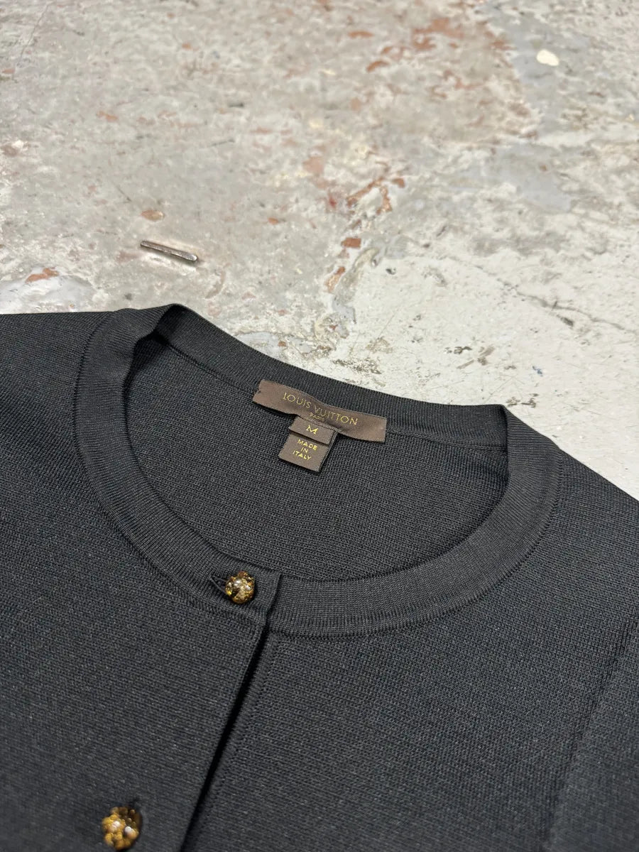 Louis Vuitton Black Buttoned Gilet Cardigan qDChQqq 8
