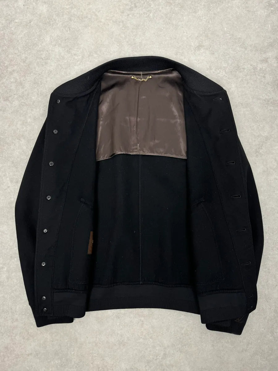 Louis Vuitton Black Elegant Cashmere & Wool Buttoned Jacket flTMhmE 8