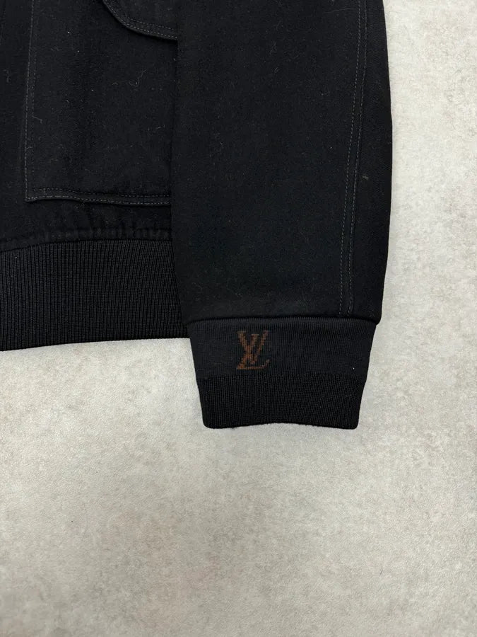 Louis Vuitton Black Elegant Cashmere & Wool Buttoned Jacket flTMhmE 6