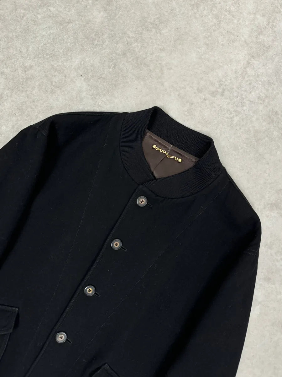 Louis Vuitton Black Elegant Cashmere & Wool Buttoned Jacket flTMhmE 3