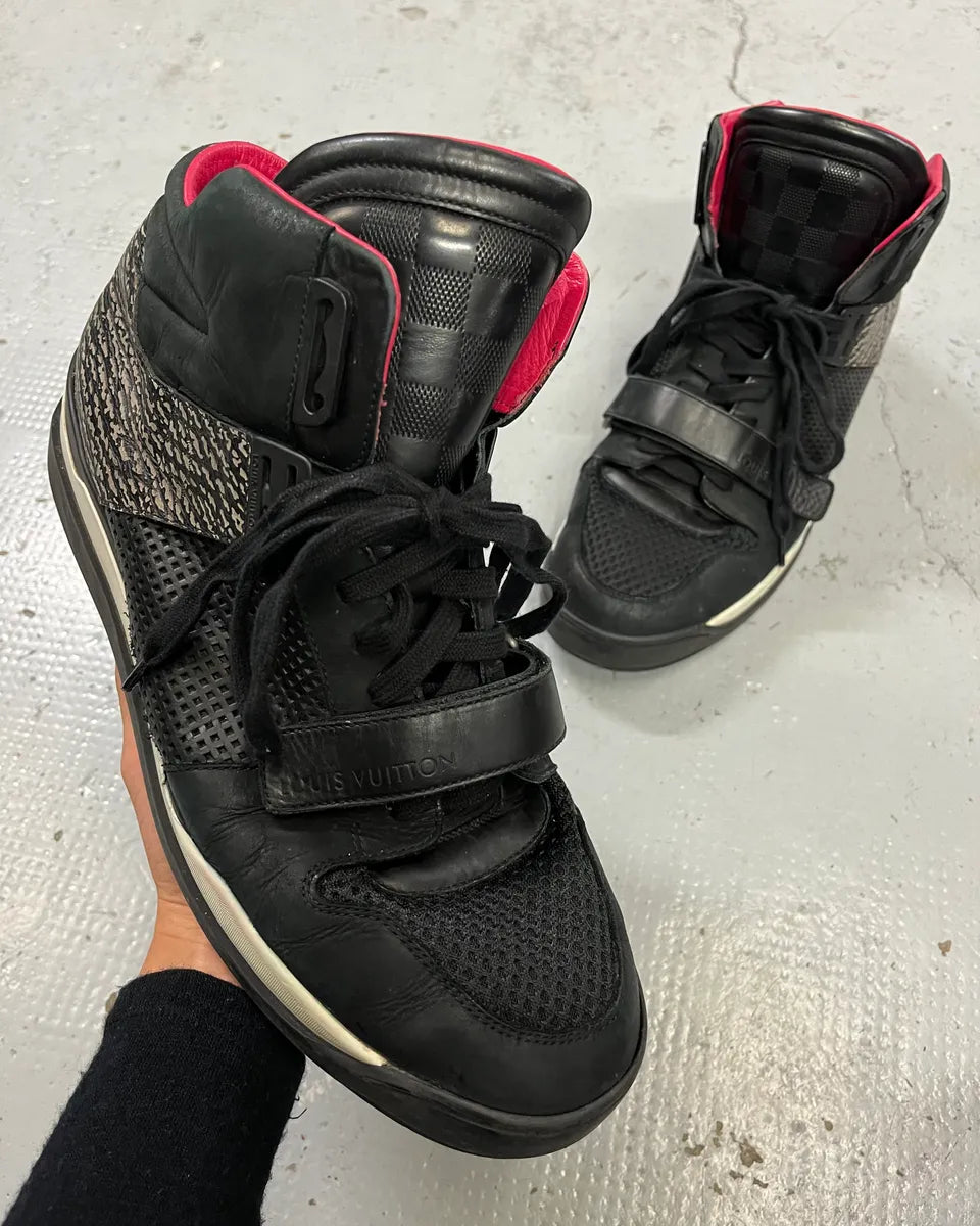 Louis Vuitton Black High Strap Trail Blazer Sneakers  rCESqLg 0