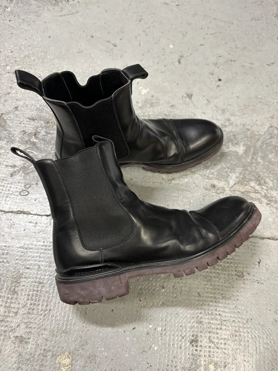 Louis Vuitton Black Leather Ankle Boots mrTCOio 1