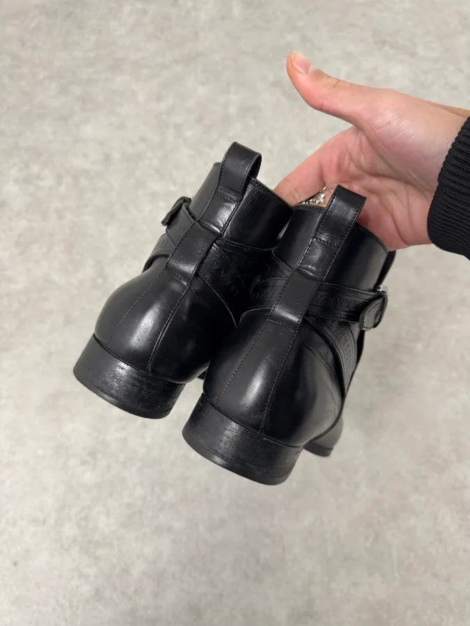 Louis Vuitton Black Leather Ankle Boots uhHWgGF 1