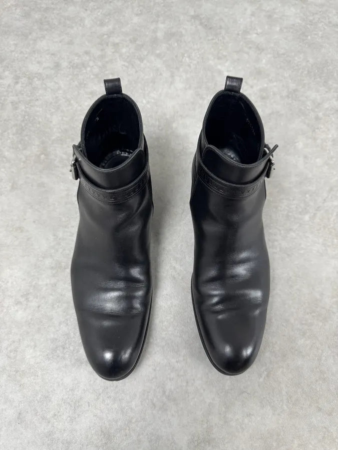 Louis Vuitton Black Leather Ankle Boots uhHWgGF 2