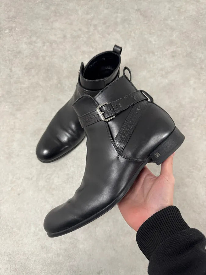 Louis Vuitton Black Leather Ankle Boots uhHWgGF 3