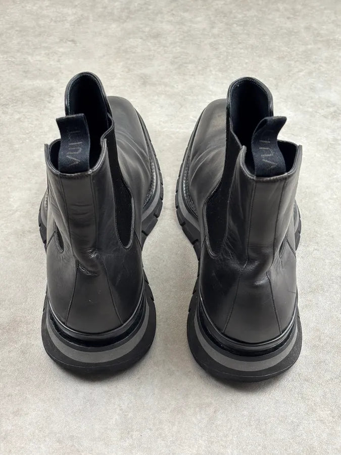 Louis Vuitton Black Leather Boots NXerUDd 7