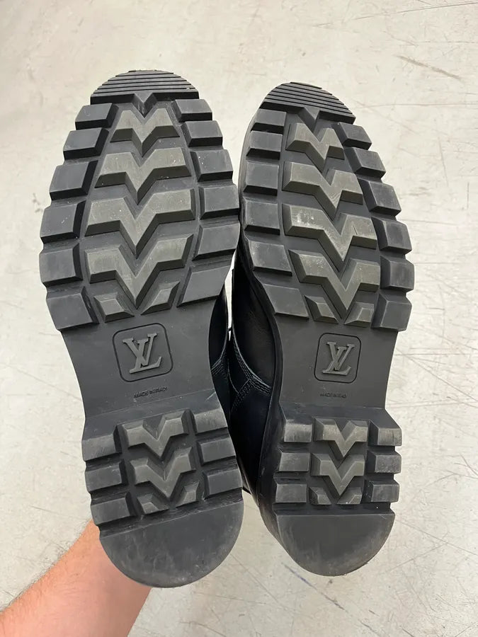 Louis Vuitton Black Leather Boots qsneUKn 5