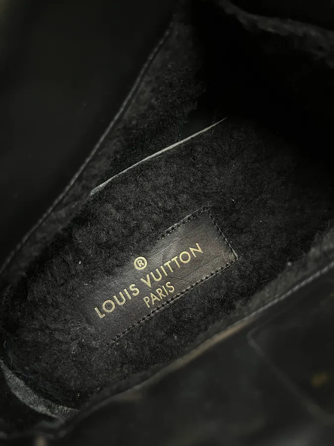 Louis Vuitton Black Leather Boots qsneUKn 7