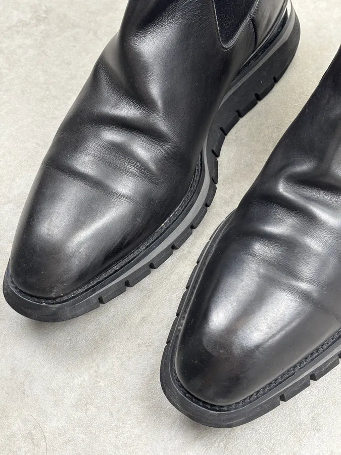 Louis Vuitton Black Leather Boots NXerUDd 4