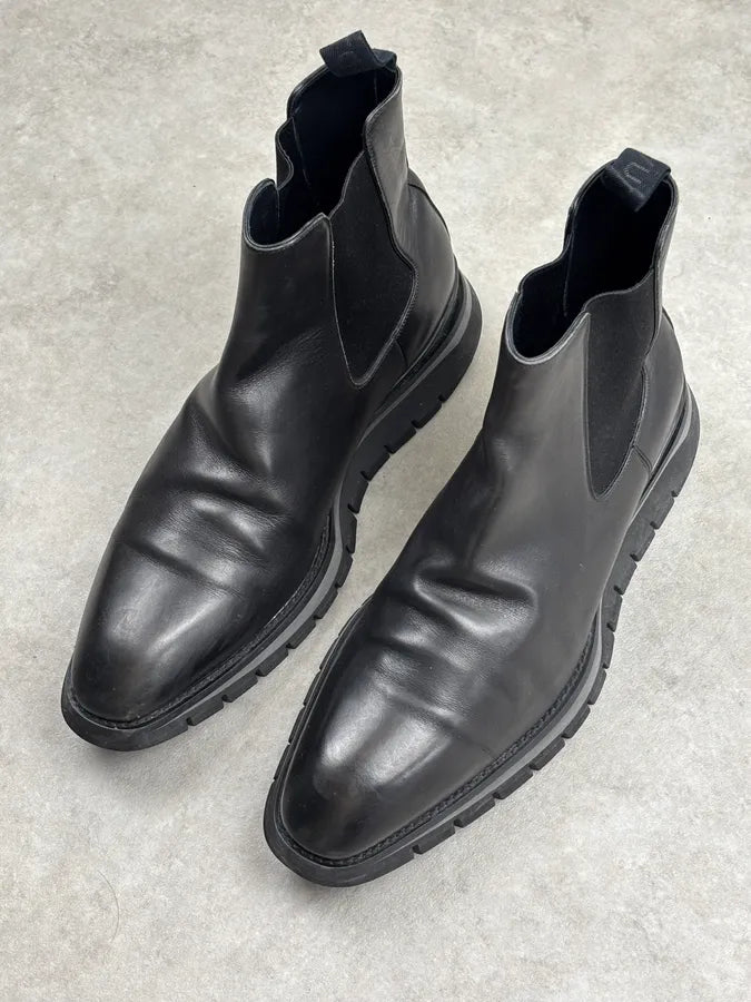 Louis Vuitton Black Leather Boots NXerUDd 1