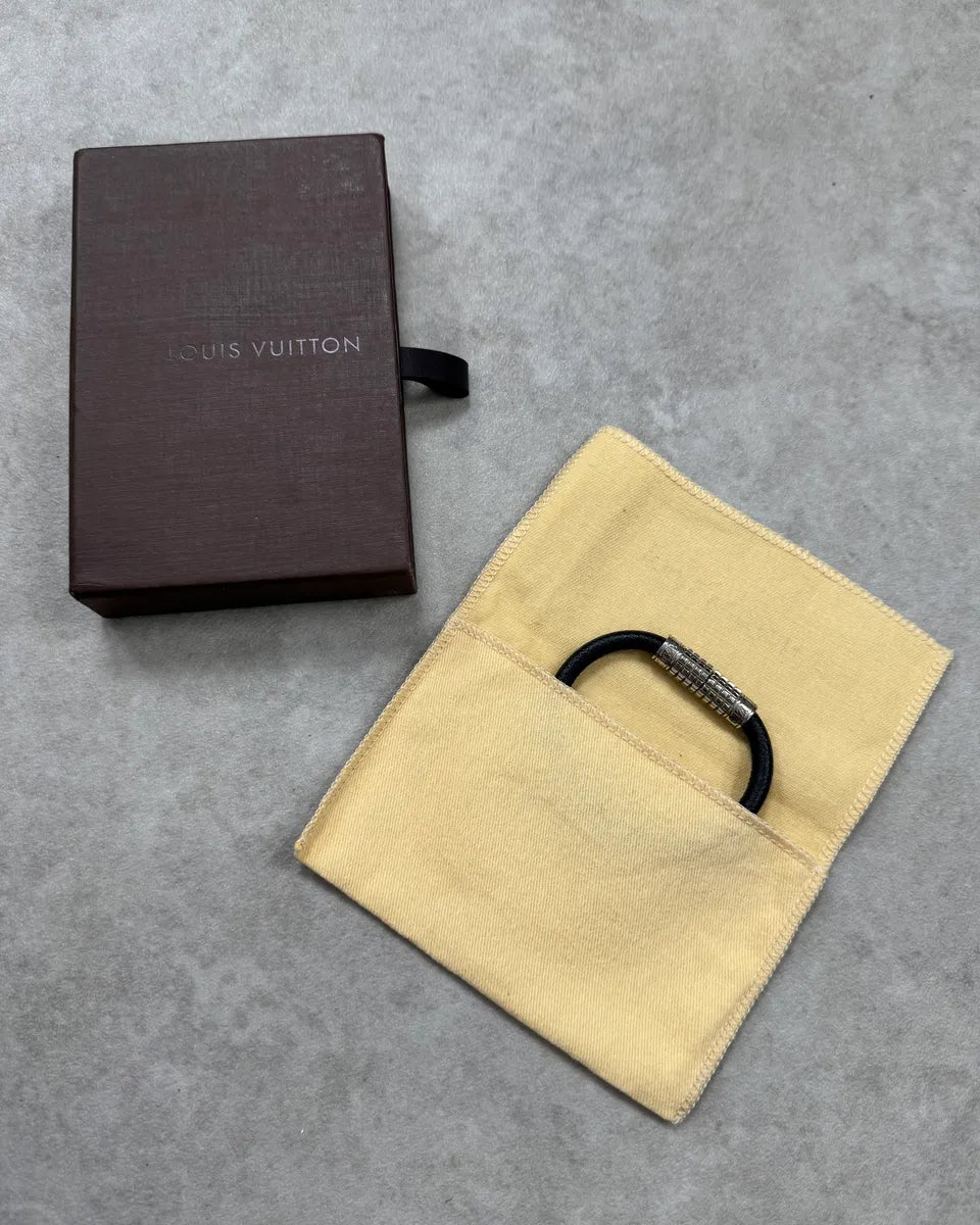 Louis Vuitton Black Leather Bracelet vESQFHj 1