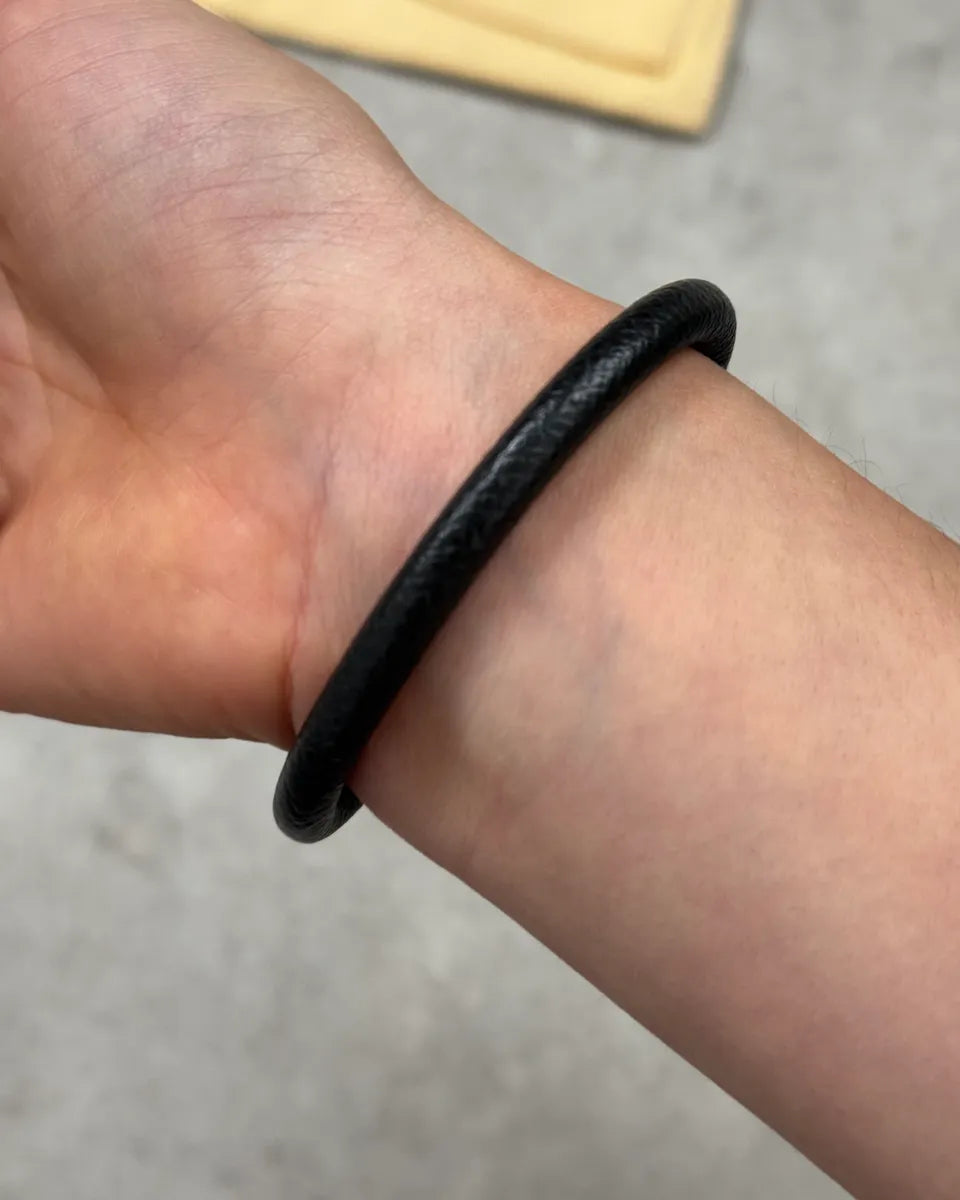 Louis Vuitton Black Leather Bracelet vESQFHj 3