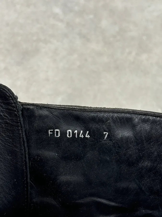 Louis Vuitton Black Leather Damier Lace-Up Boots KDyNTCA 15
