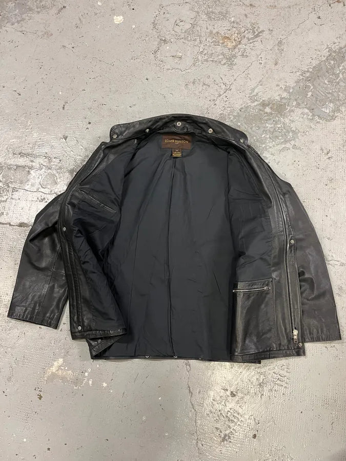 Louis Vuitton Black Premium Leather Jacket BCnqgFn 8