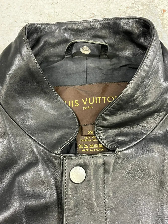 Louis Vuitton Black Premium Leather Jacket BCnqgFn 4