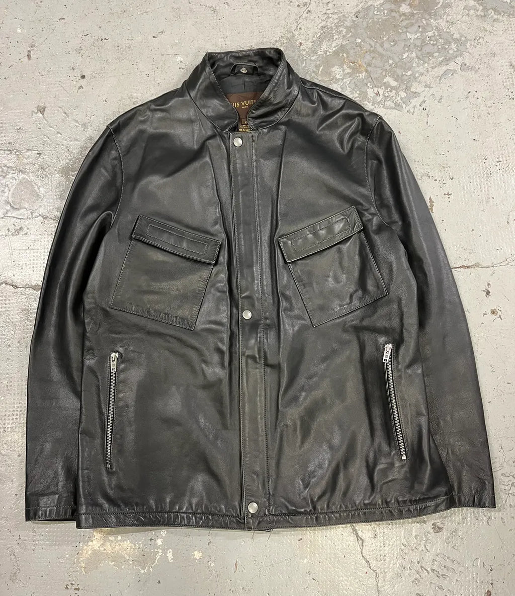 Louis Vuitton Black Premium Leather Jacket BCnqgFn 0