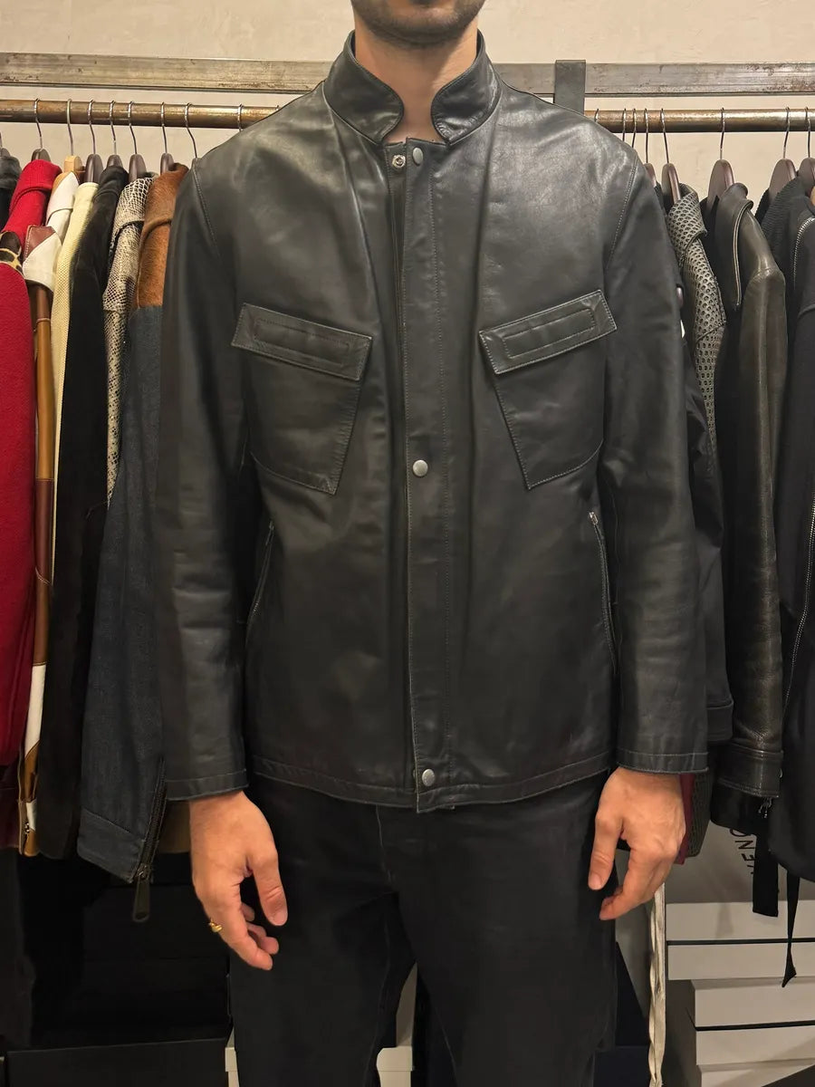 Louis Vuitton Black Premium Leather Jacket BCnqgFn 1