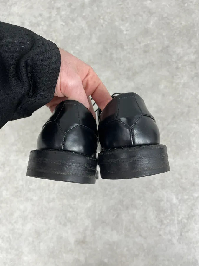Louis Vuitton Black Leather Lace-Up Derby Shoes MVkKBZb 6