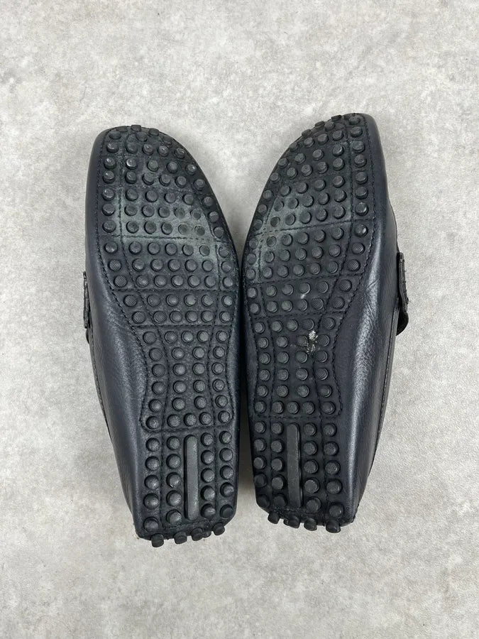 Louis Vuitton Black Leather Penny Loafers RgTozOd 6