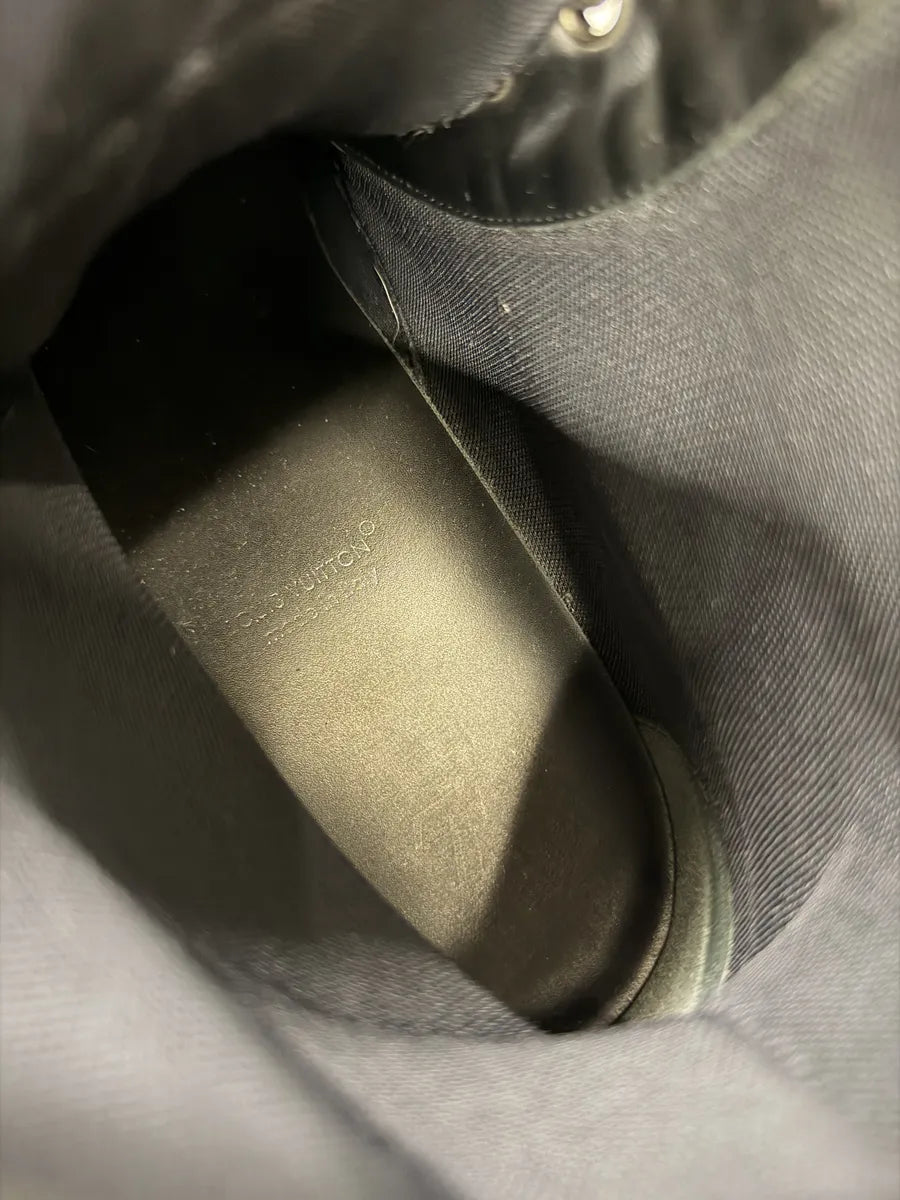 Louis Vuitton Black Leather Ranger Combat Boots rreMIhU 5