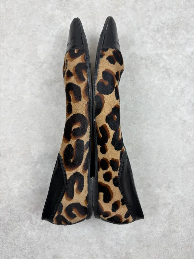 Louis Vuitton Black Leopard Calf Hair Ballerina Flat  JFFczoi 4