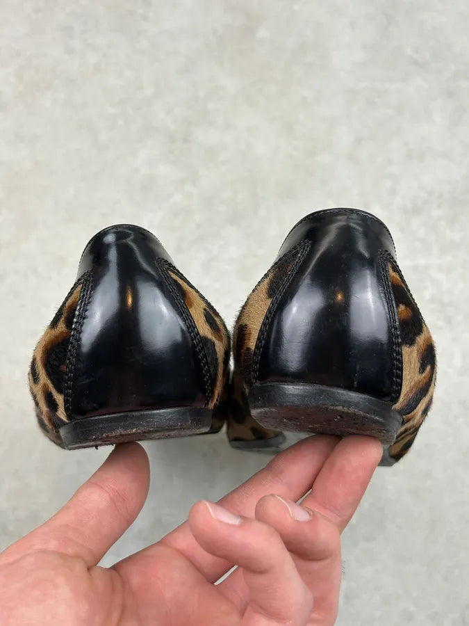 Louis Vuitton Black Leopard Calf Hair Ballerina Flat  JFFczoi 6