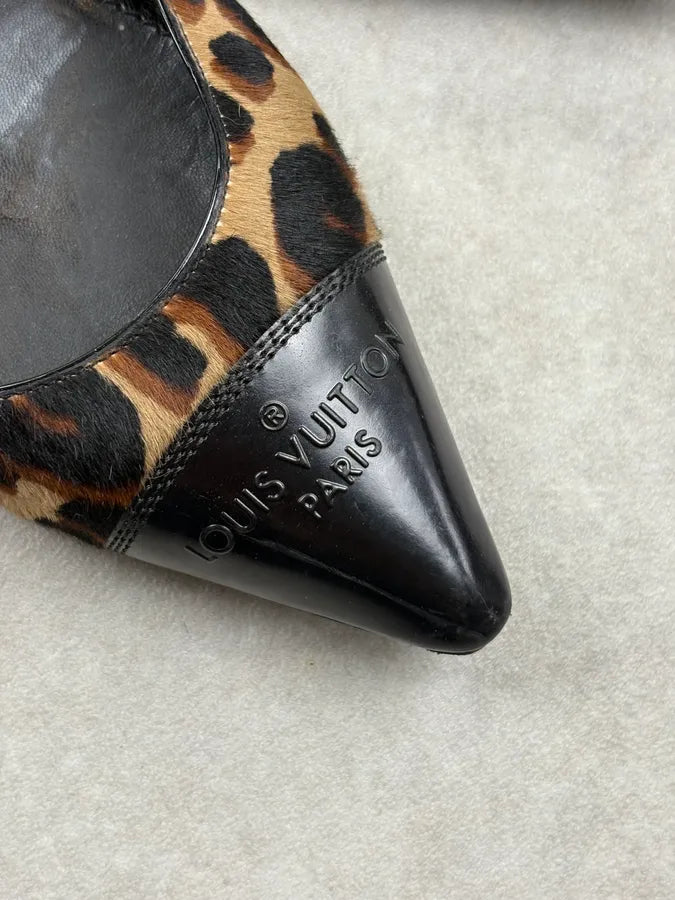 Louis Vuitton Black Leopard Calf Hair Ballerina Flat  JFFczoi 8