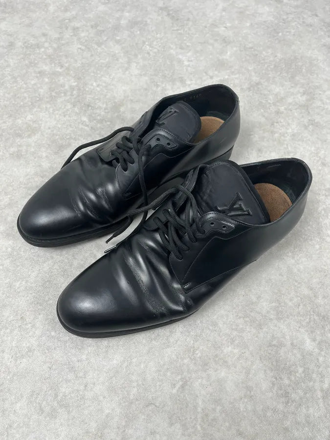 Louis Vuitton Black Modern Classy Leather Derby Shoes rWnJXEH 4