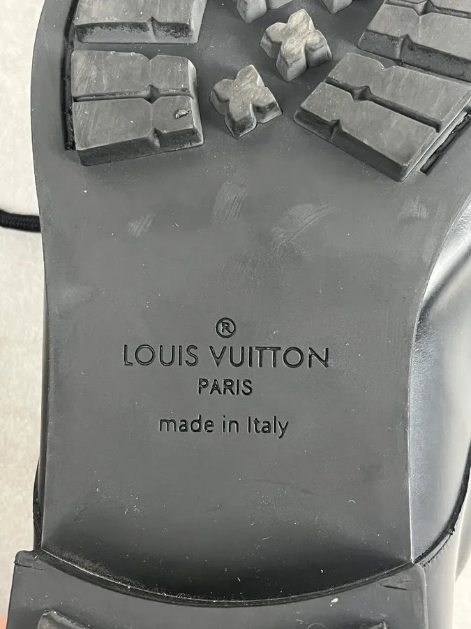 Louis Vuitton Black Modern Classy Leather Derby Shoes rWnJXEH 9