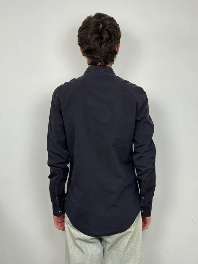 louis vuitton black dress shirt Short-Sleeved Chambray Shirt - Men - Ready-to-Wear
