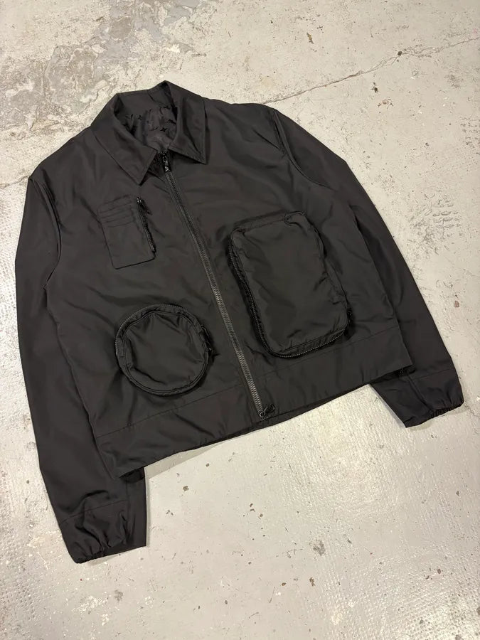 AW2020 Louis Vuitton Black Multi Pockets Nylon Jacket  MactrVc 3