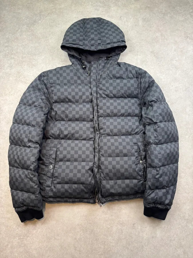 Louis Vuitton Black Reversible Damier Puffer Jacket HpLQbtv 0