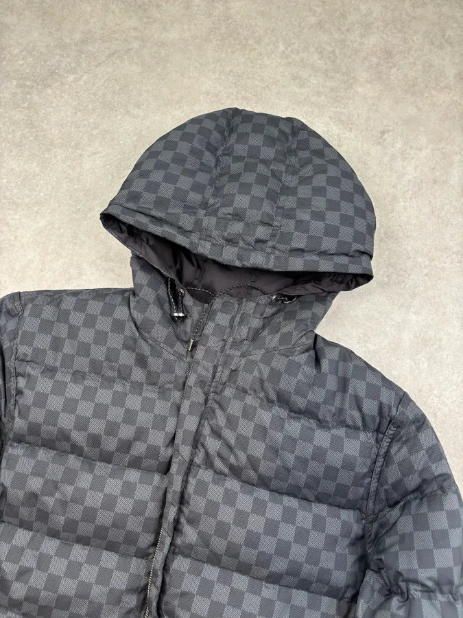 Louis Vuitton Black Reversible Damier Puffer Jacket HpLQbtv 5