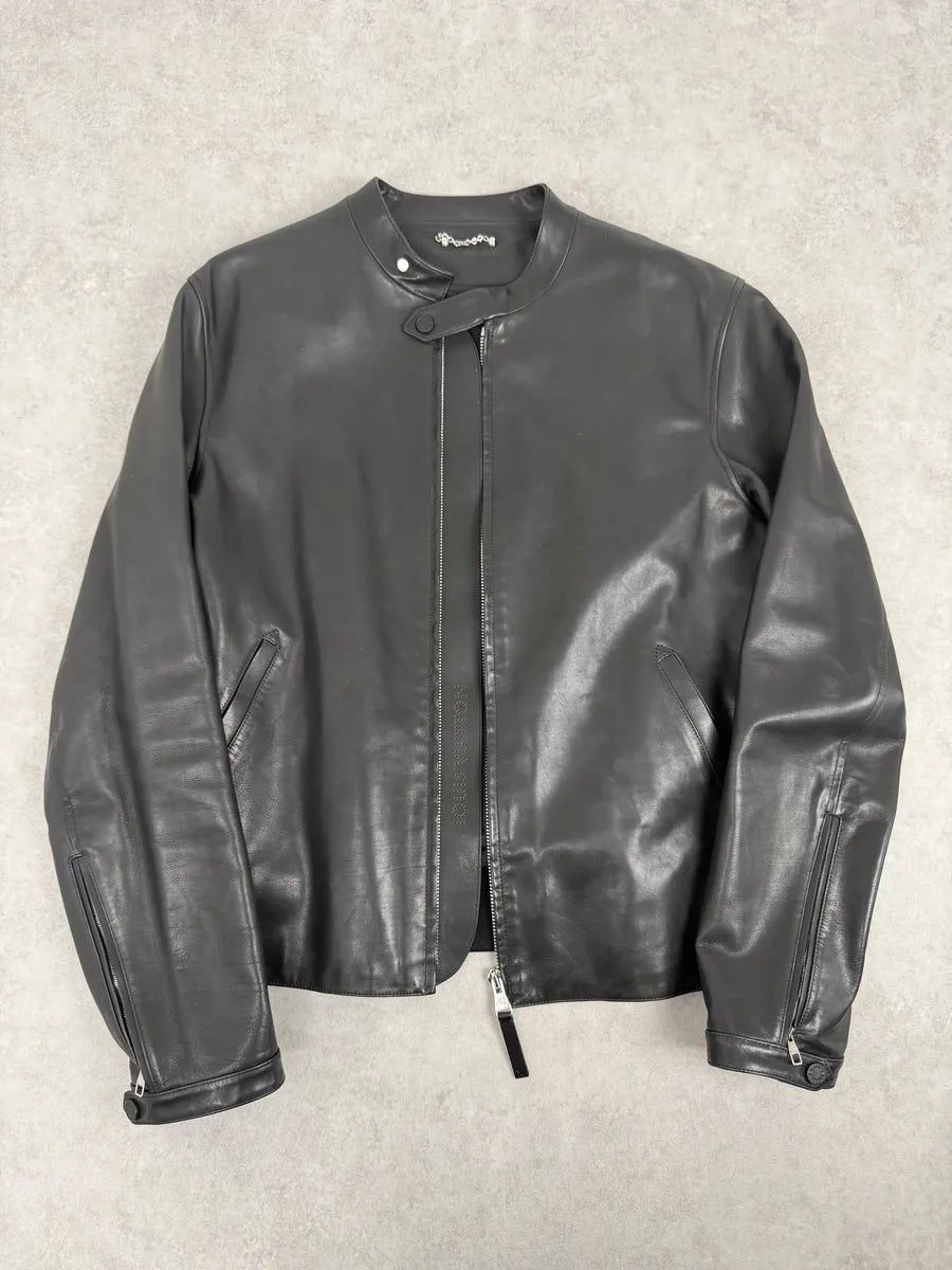 Louis Vuitton Black Premium Biker Leather Jacket JGfwFaQ 4