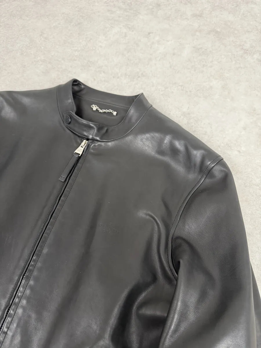 Louis Vuitton Black Premium Biker Leather Jacket JGfwFaQ 7