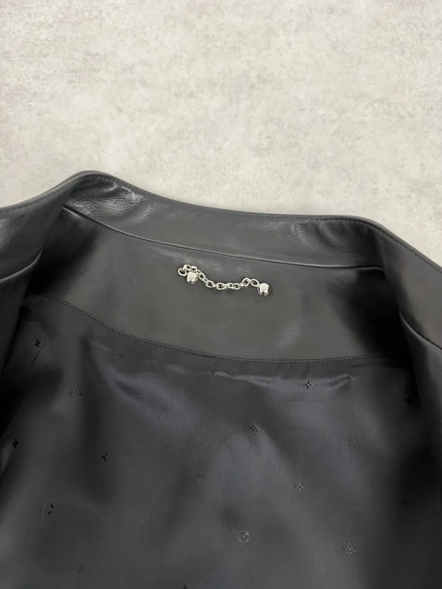 Louis Vuitton Black Premium Biker Leather Jacket JGfwFaQ 9