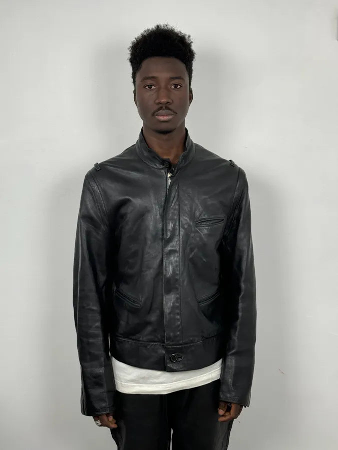 Louis Vuitton Black Premium Biker Leather Jacket TfTwili 0